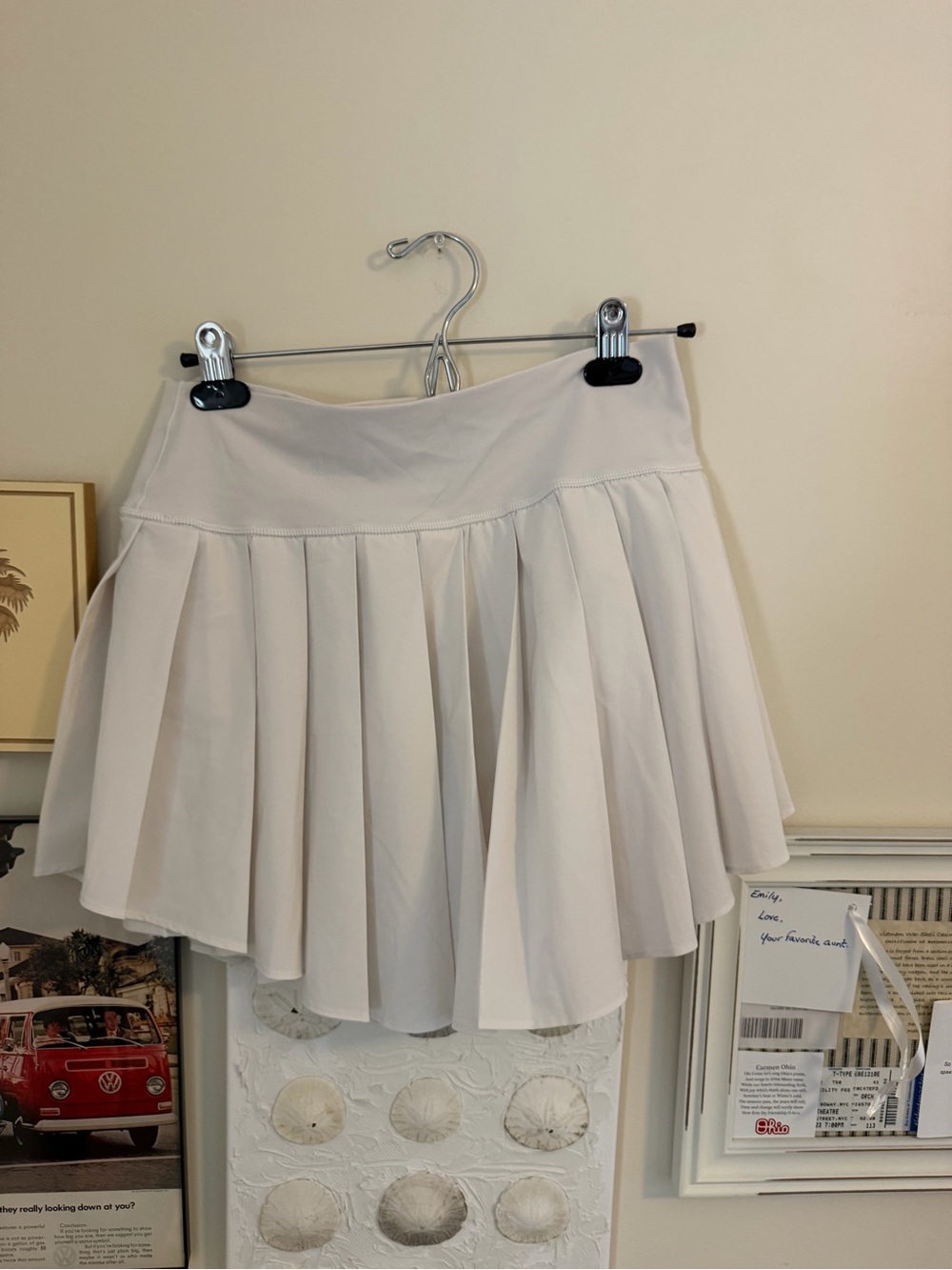 Aerie Women's Pleated Skater Skirt in white
